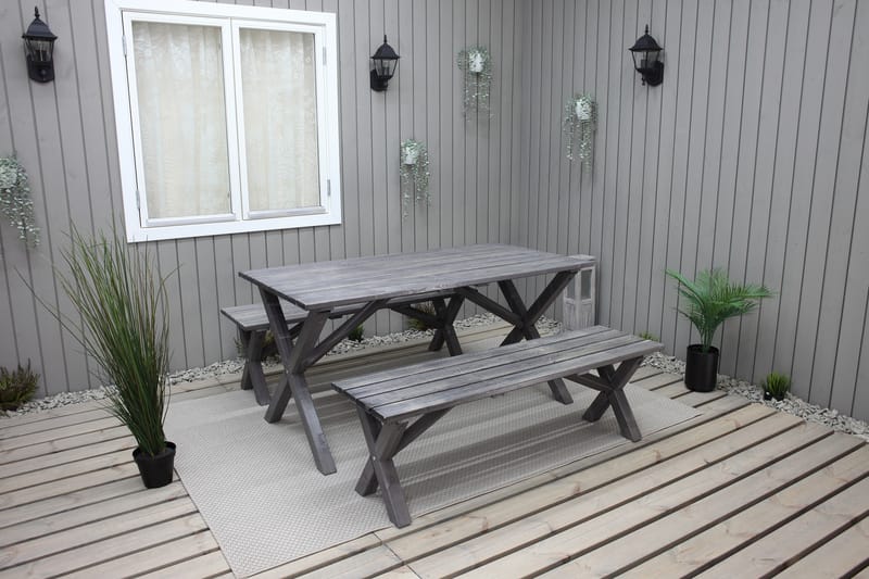 SCOTTSDALE Fasta Matbord Utomhus 150 cm Shabby Chic - KWA - Utemöbler - Trädgårdsbord & Utebord - Matbord ute