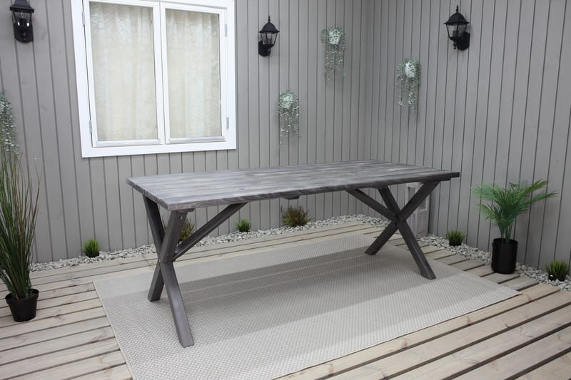 SCOTTSDALE Fasta Matbord Utomhus 190 cm Grå - KWA - Utemöbler - Trädgårdsbord & Utebord - Matbord ute