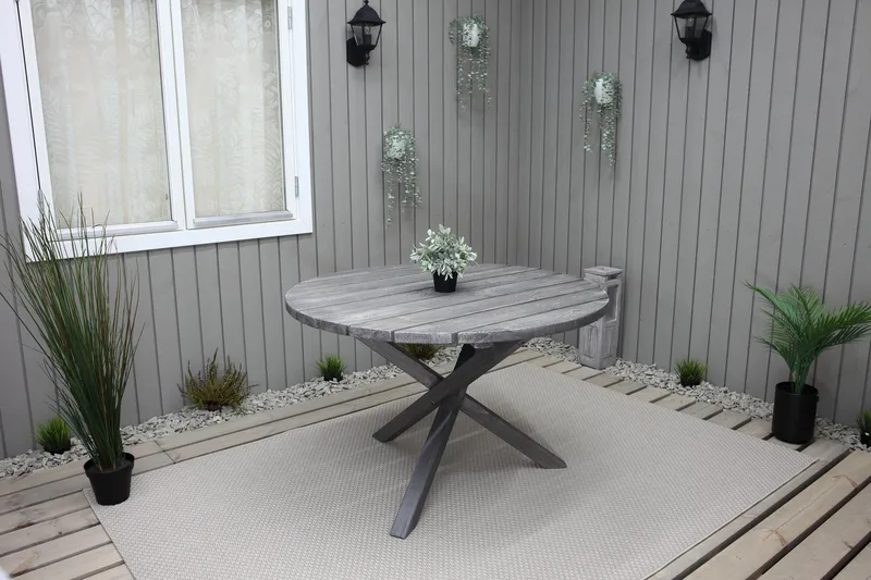 Scottsdale Matbord Utomhus 112 cm Runt Shabby Chic - KWA - Utemöbler - Trädgårdsbord & Utebord - Matbord ute