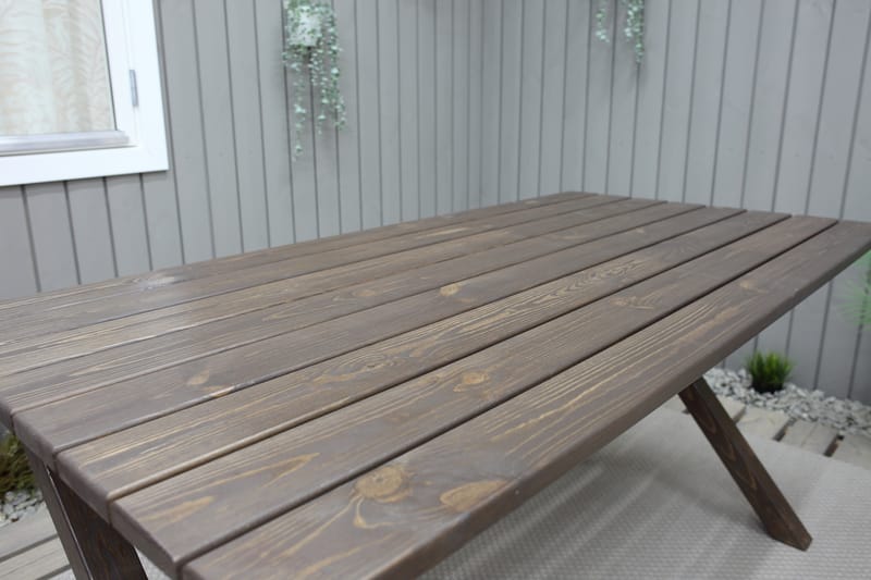 SCOTTSDALE Matbord Utomhus 150 cm Brun - Utemöbler - Trädgårdsbord & Utebord - Matbord ute