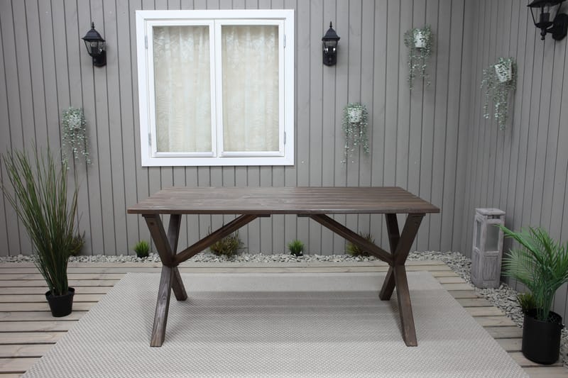 SCOTTSDALE Matbord Utomhus 150 cm Brun - Utemöbler - Trädgårdsbord & Utebord - Matbord ute