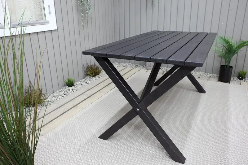 Scottsdale Matbord Utomhus 150 cm Kaffesvart - Kaffesvart - Utemöbler - Trädgårdsbord & Utebord - Matbord ute