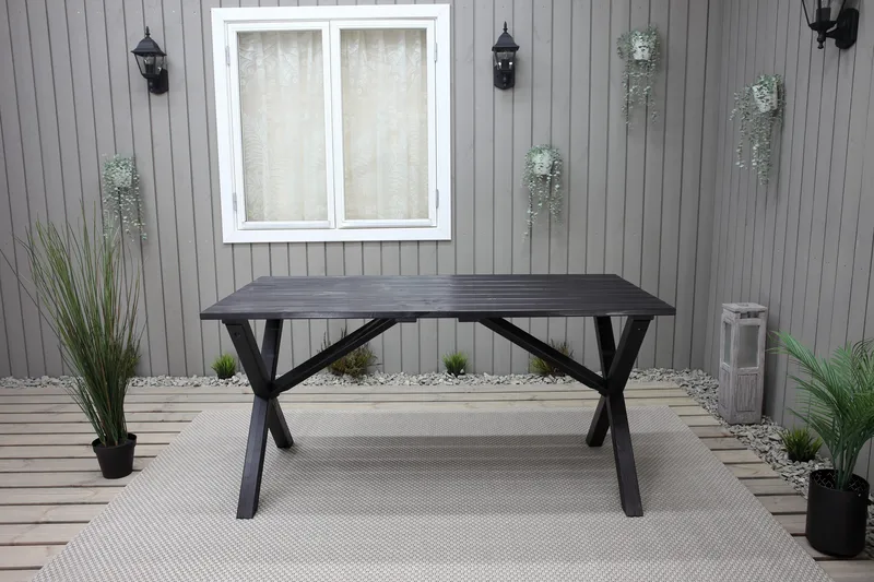 Scottsdale Matbord Utomhus 150 cm Kaffesvart - Kaffesvart - Utemöbler - Trädgårdsbord & Utebord - Matbord ute