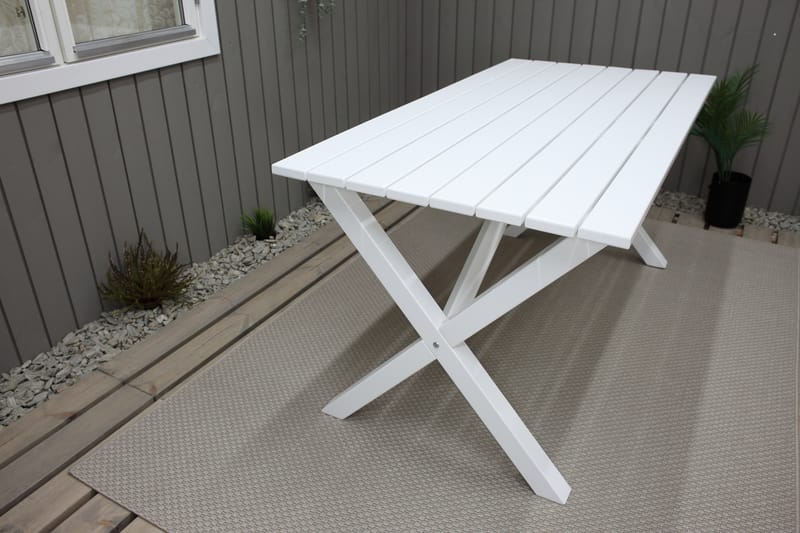 SCOTTSDALE Matbord Utomhus 150 cm Vit - Utemöbler - Trädgårdsbord & Utebord - Matbord ute