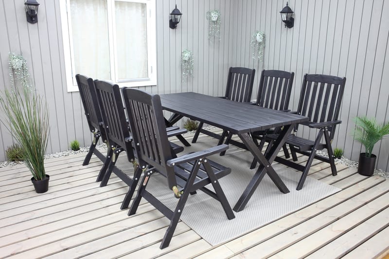 Scottsdale Matbord Utomhus 190 cm Svart - KWA - Utemöbler - Trädgårdsbord & Utebord - Matbord ute