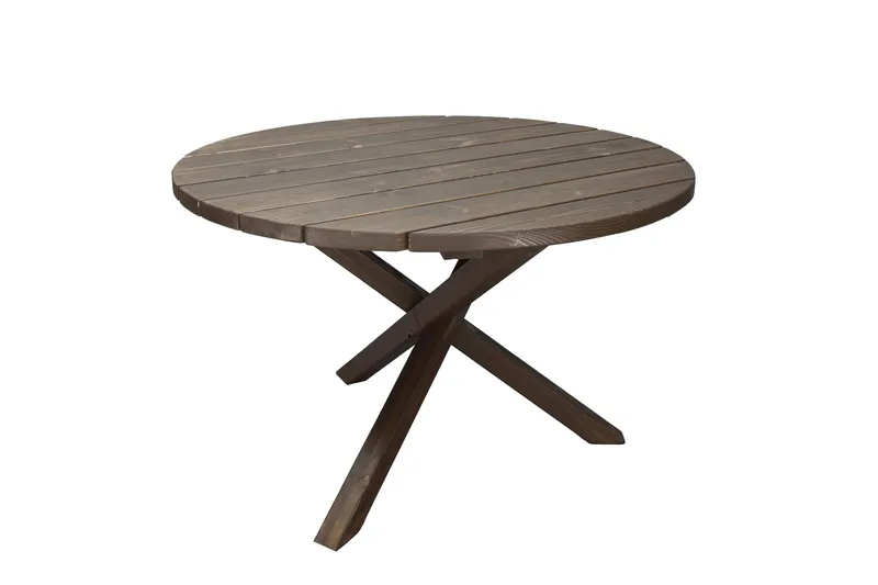 Scottsdale Matbord Utomhus Runt 112 cm - Brun - Utemöbler - Trädgårdsbord & Utebord - Matbord ute