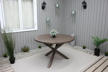Scottsdale Matbord Utomhus Runt 112 cm - Brun - Utemöbler - Trädgårdsbord & Utebord - Matbord ute