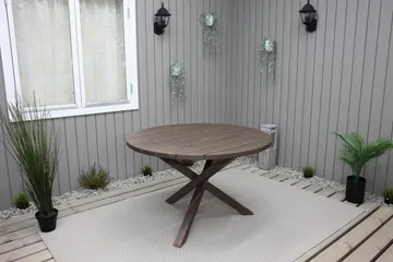 Scottsdale Matbord Utomhus Runt 112 cm - Brun - Utemöbler - Trädgårdsbord & Utebord - Matbord ute