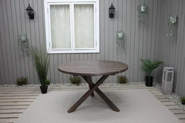 Scottsdale Matbord Utomhus Runt 112 cm - Brun - Utemöbler - Trädgårdsbord & Utebord - Matbord ute