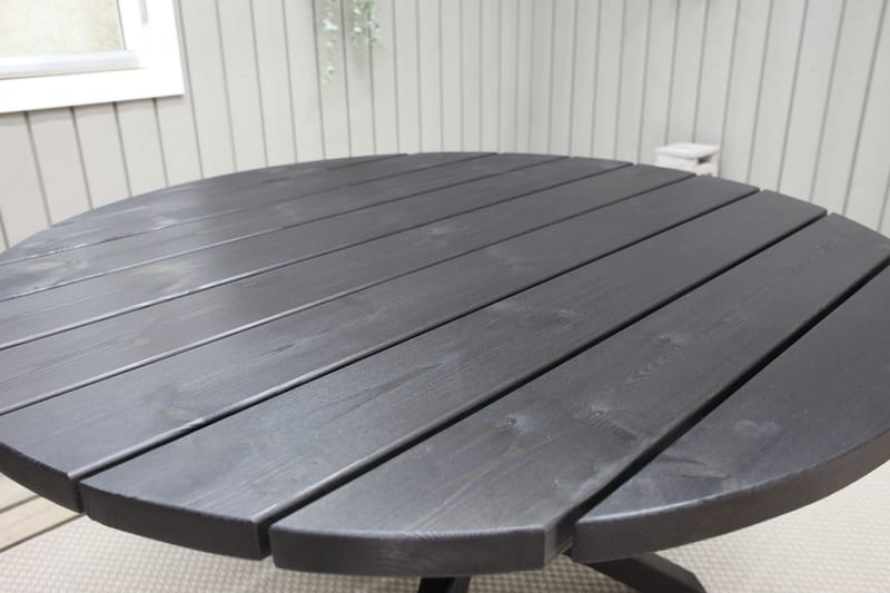SCOTTSDALE Matbord Utomhus Runt 112 cm Kaffesvart - Utemöbler - Trädgårdsbord & Utebord - Matbord ute
