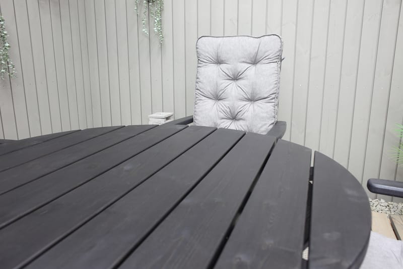 SCOTTSDALE Matbord Utomhus Runt 112 cm Kaffesvart - Utemöbler - Trädgårdsbord & Utebord - Matbord ute