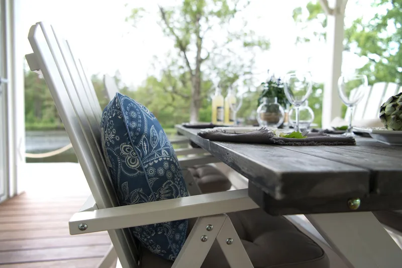 Shabby Chic Matbord Utomhus 195x86 cm Grå/Vit - Hillerstorp - Utemöbler - Trädgårdsbord & Utebord - Matbord ute