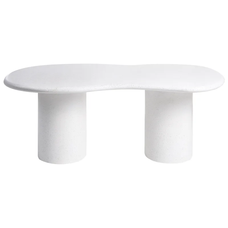 Matbord utomhus Sirmione 200 cm Terrazzoeffekt - Vit - Utemöbler - Trädgårdsbord & Utebord - Matbord ute