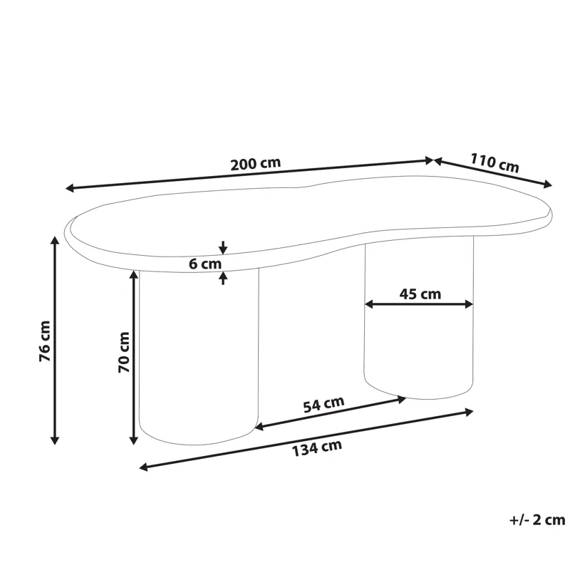 Matbord utomhus Sirmione 200 cm Terrazzoeffekt - Vit - Utemöbler - Trädgårdsbord & Utebord - Matbord ute