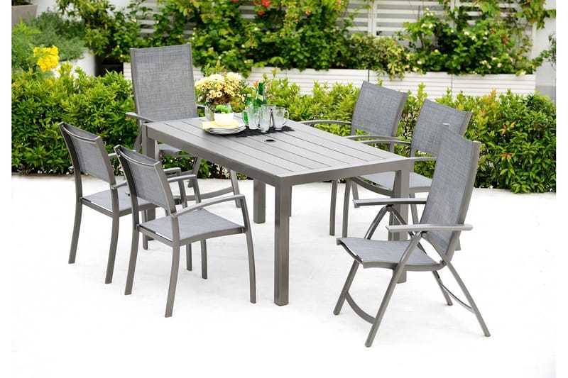 Solana Matbord Utomhus 160 cm - Grå - Utemöbler - Trädgårdsbord & Utebord - Matbord ute