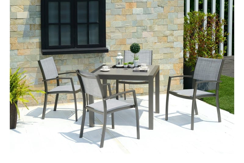Solana Matbord Utomhus 88 cm - Grå - Utemöbler - Trädgårdsbord & Utebord - Matbord ute