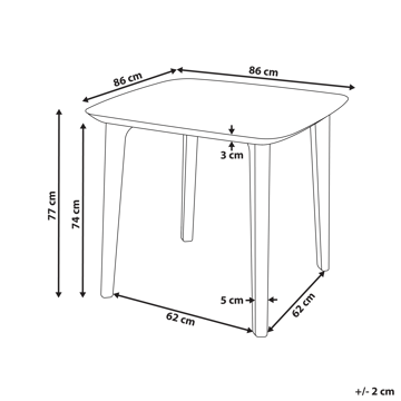Matbord utomhus Sorico 86 cm 86 cm - Grå - Utemöbler - Trädgårdsbord & Utebord - Matbord ute