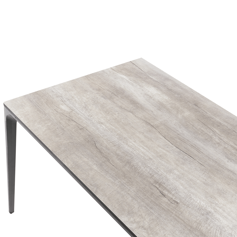 Matbord utomhus Sovareto 180 cm Imitation Av Trä - Grå - Utemöbler - Trädgårdsbord & Utebord - Matbord ute