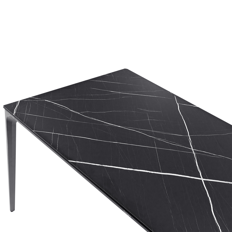 Matbord utomhus Sovareto 90x180 cm Marmoreffekt - Svart/Grå - Utemöbler - Trädgårdsbord & Utebord - Matbord ute