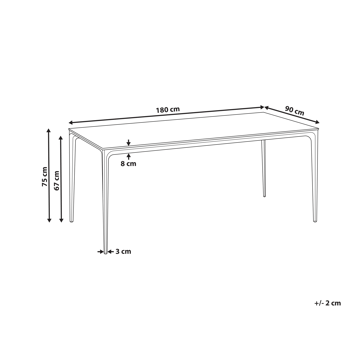 Matbord utomhus Sovareto 90x180 cm Marmoreffekt - Svart/Vit - Utemöbler - Trädgårdsbord & Utebord - Matbord ute