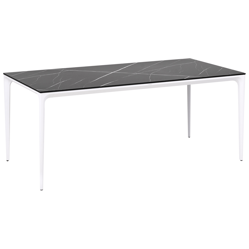 Matbord utomhus Sovareto 90x180 cm Marmoreffekt - Svart/Vit - Utemöbler - Trädgårdsbord & Utebord - Matbord ute
