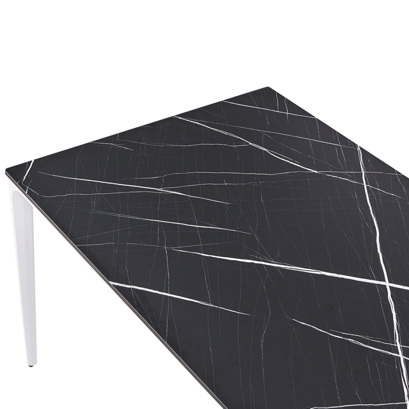 Matbord utomhus Sovareto 90x180 cm Marmoreffekt - Svart/Vit - Utemöbler - Trädgårdsbord & Utebord - Matbord ute