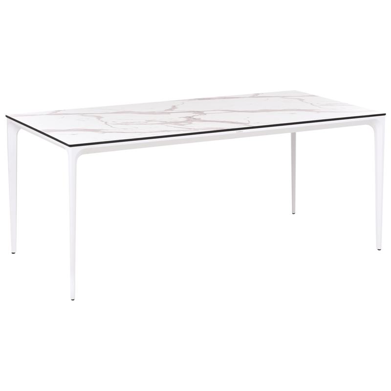 Matbord utomhus Sovareto 90x180 cm Marmoreffekt - Vit - Utemöbler - Trädgårdsbord & Utebord - Matbord ute