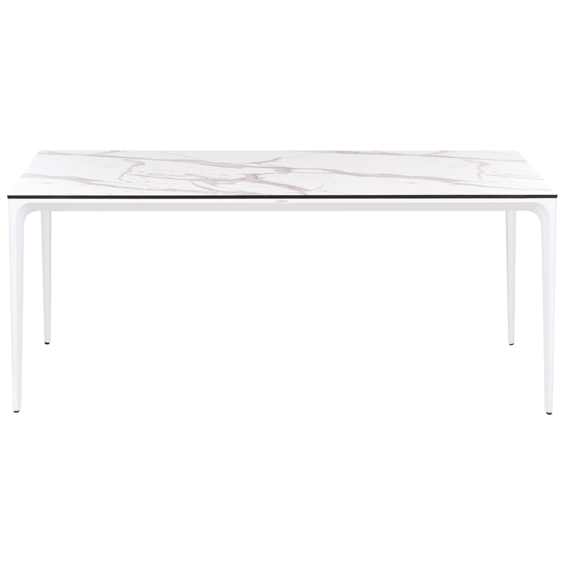 Matbord utomhus Sovareto 90x180 cm Marmoreffekt - Vit - Utemöbler - Trädgårdsbord & Utebord - Matbord ute