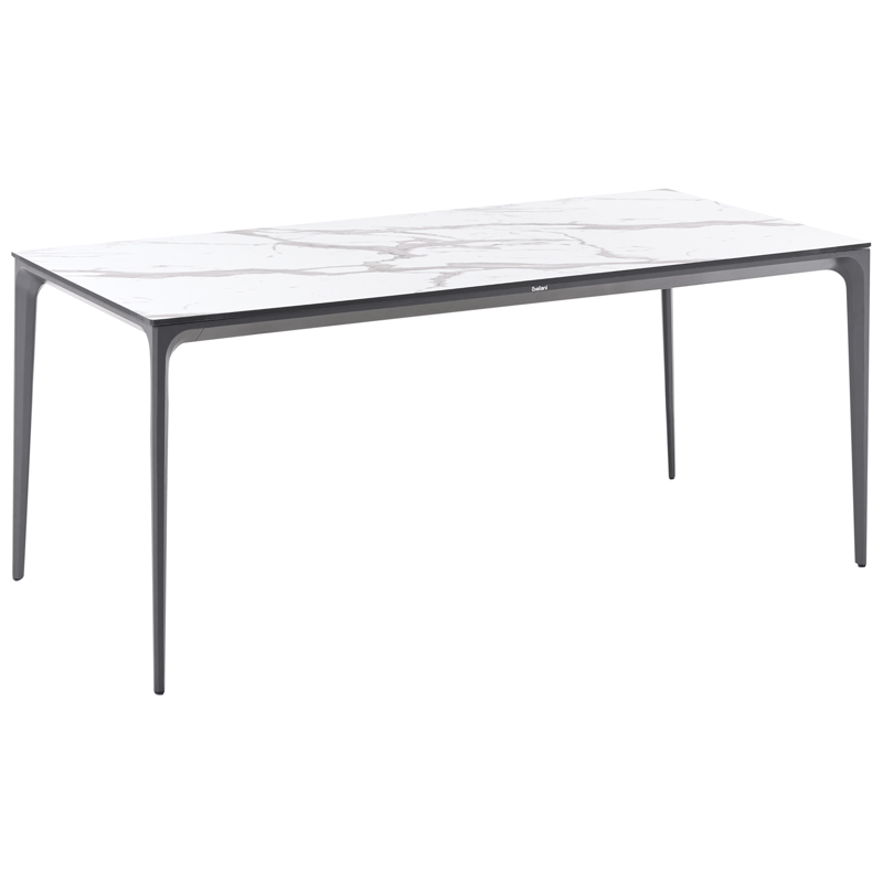 Matbord utomhus Sovareto 90x180 cm Marmoreffekt - Vit/Grå - Utemöbler - Trädgårdsbord & Utebord - Matbord ute