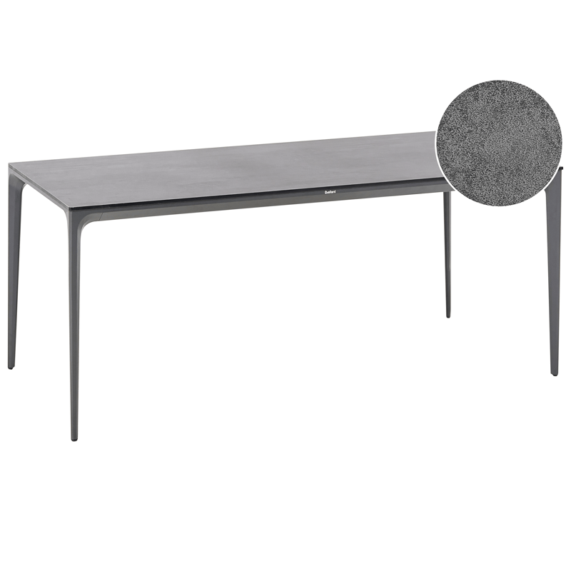 Matbord utomhus Sovareto 90x180 cm Steneffekt, Grå