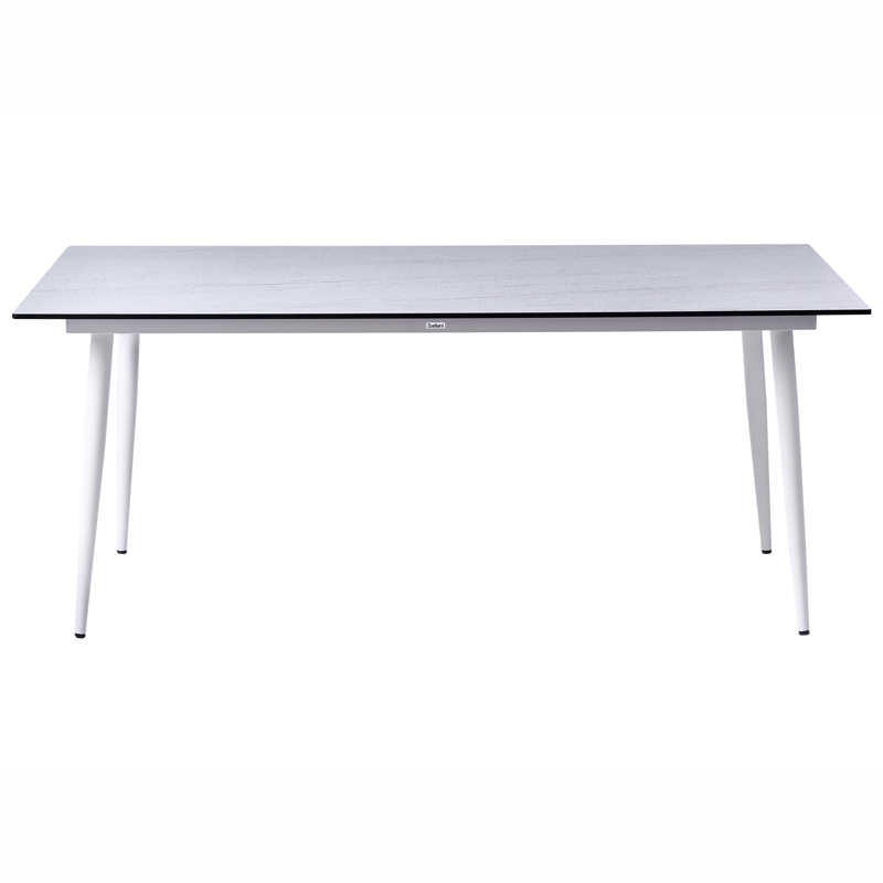 Matbord utomhus Tolentino 90x180 cm Steneffekt - Vit/Beige - Utemöbler - Trädgårdsbord & Utebord - Matbord ute