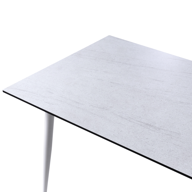 Matbord utomhus Tolentino 90x180 cm Steneffekt - Vit/Beige - Utemöbler - Trädgårdsbord & Utebord - Matbord ute
