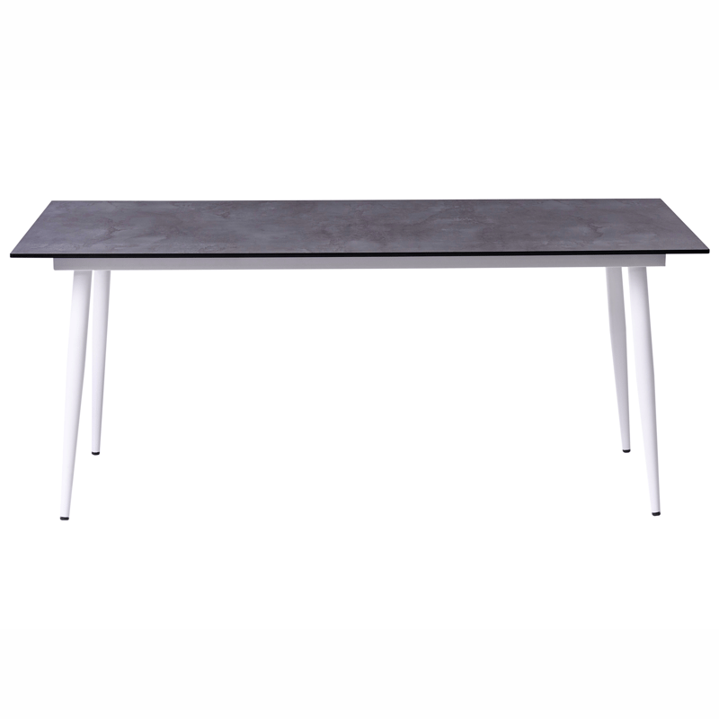 Matbord utomhus Tolentino 90x180 cm Steneffekt - Vit/Grå - Utemöbler - Trädgårdsbord & Utebord - Matbord ute