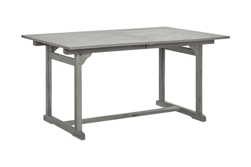 Trädgårdsbord (150-200)x100x75 cm massivt akaciaträ - Grå - Utemöbler - Trädgårdsbord & Utebord - Matbord ute