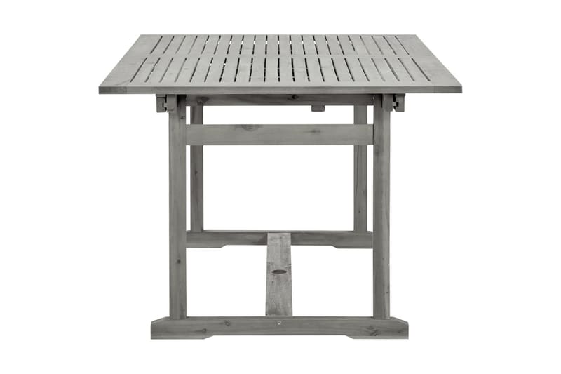 Trädgårdsbord (150-200)x100x75 cm massivt akaciaträ - Grå - Utemöbler - Trädgårdsbord & Utebord - Matbord ute