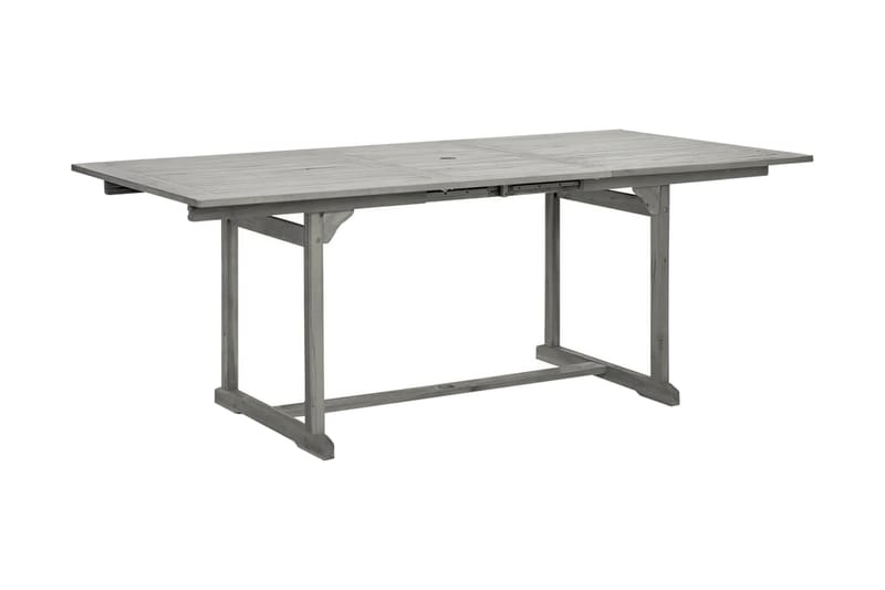 Trädgårdsbord (150-200)x100x75 cm massivt akaciaträ - Grå - Utemöbler - Trädgårdsbord & Utebord - Matbord ute