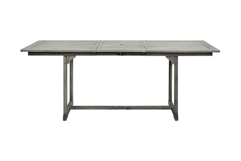 Trädgårdsbord (150-200)x100x75 cm massivt akaciaträ - Grå - Utemöbler - Trädgårdsbord & Utebord - Matbord ute