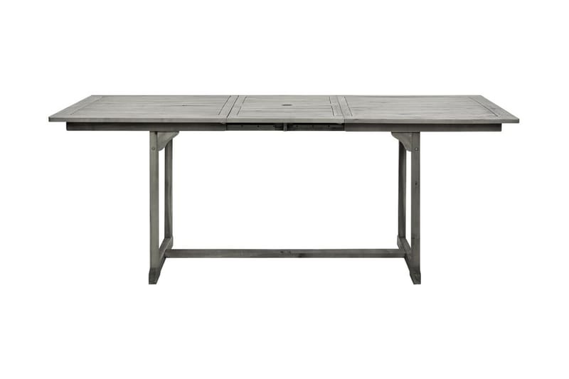 Trädgårdsbord (150-200)x100x75 cm massivt akaciaträ - Grå - Matbord ute