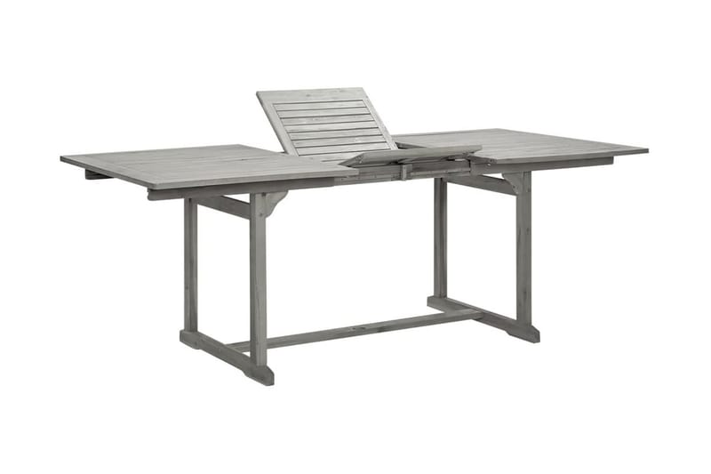Trädgårdsbord (150-200)x100x75 cm massivt akaciaträ - Grå - Utemöbler - Trädgårdsbord & Utebord - Matbord ute