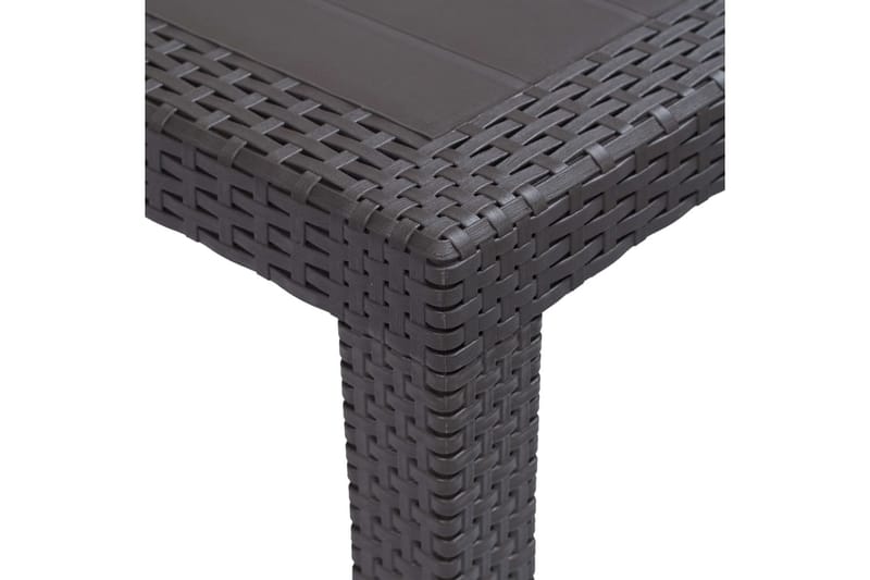 Trädgårdsbord 150x90x72 cm konstrotting brun - Brun - Utemöbler - Trädgårdsbord & Utebord - Matbord ute
