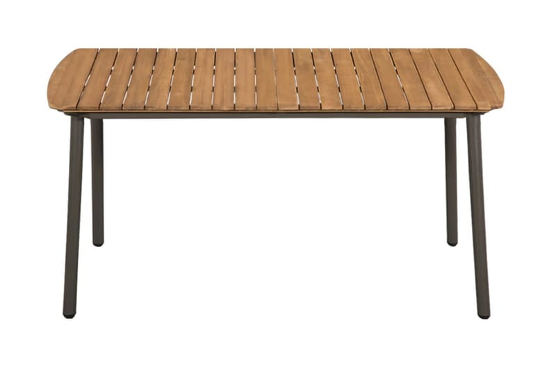 Trädgårdsbord 150x90x72cm massivt akaciaträ och stål - Brun - Utemöbler - Trädgårdsbord & Utebord - Matbord ute