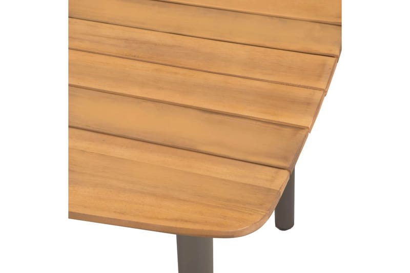 Trädgårdsbord 150x90x72cm massivt akaciaträ och stål - Brun - Utemöbler - Trädgårdsbord & Utebord - Matbord ute