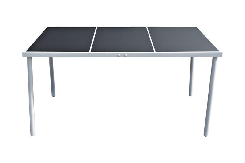 Trädgårdsbord 150x90x74 cm svart stål - Svart - Utemöbler - Trädgårdsbord & Utebord - Matbord ute