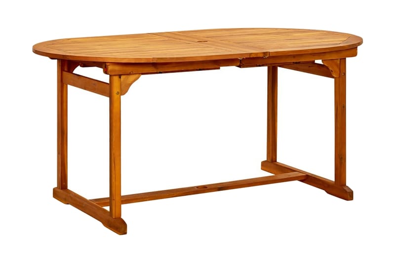 Trädgårdsbord (160-240)x100x75 cm massivt akaciaträ - Brun - Utemöbler - Trädgårdsbord & Utebord - Matbord ute
