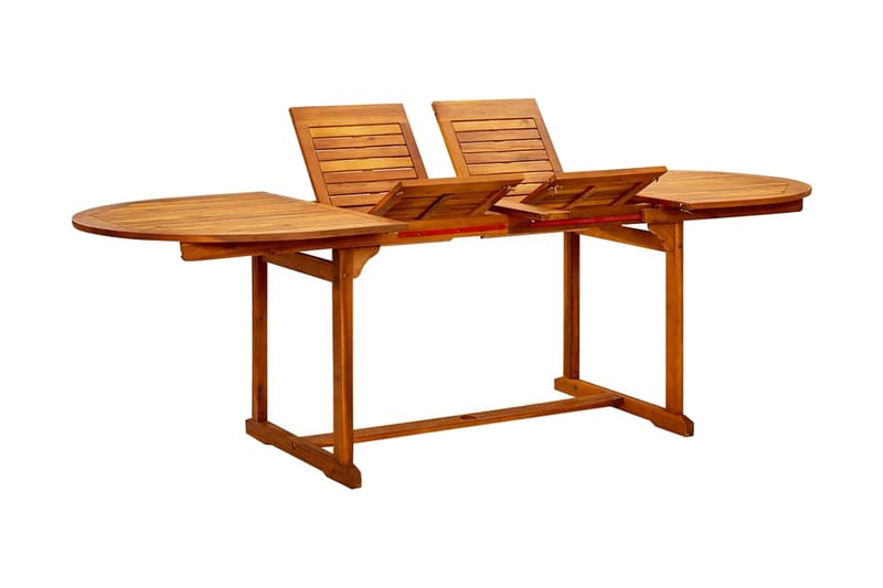 Trädgårdsbord (160-240)x100x75 cm massivt akaciaträ - Brun - Utemöbler - Trädgårdsbord & Utebord - Matbord ute