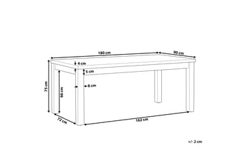 Trädgårdsbord 180 x 90 cm grå OSTUNI - Grå - Utemöbler - Trädgårdsbord & Utebord - Matbord ute