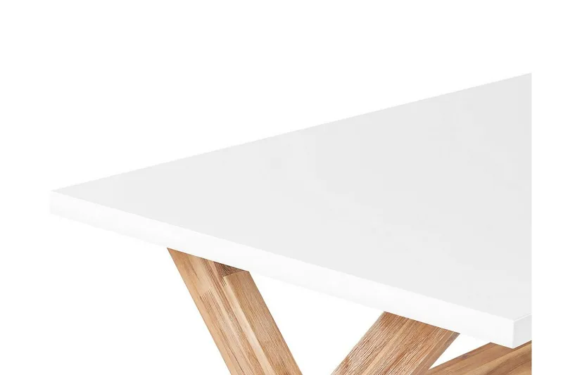 Trädgårdsbord 200 x 100 cm vit OLBIA - Vit - Utemöbler - Trädgårdsbord & Utebord - Matbord ute