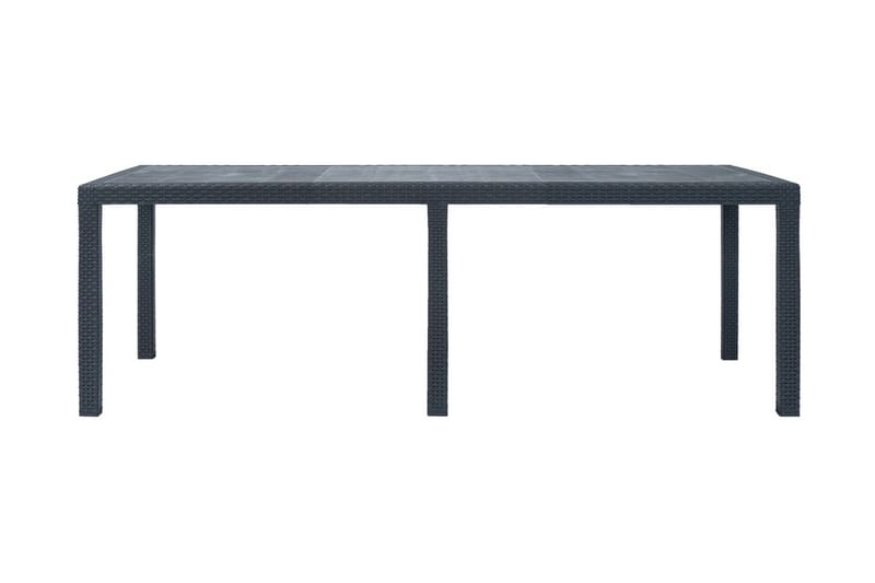 Trädgårdsbord 220x90x72 cm konstrotting antracit - Grå - Utemöbler - Trädgårdsbord & Utebord - Matbord ute