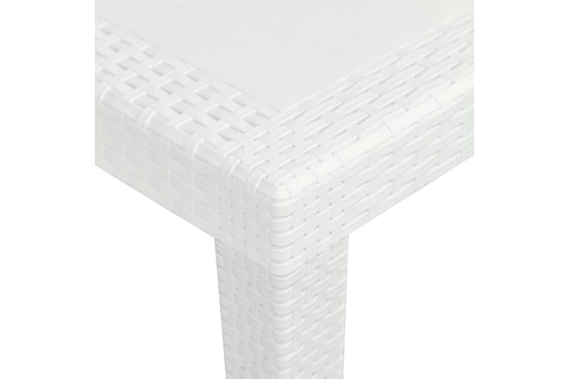 Trädgårdsbord 79x79x72 cm konstrotting vit - Vit - Utemöbler - Trädgårdsbord & Utebord - Matbord ute