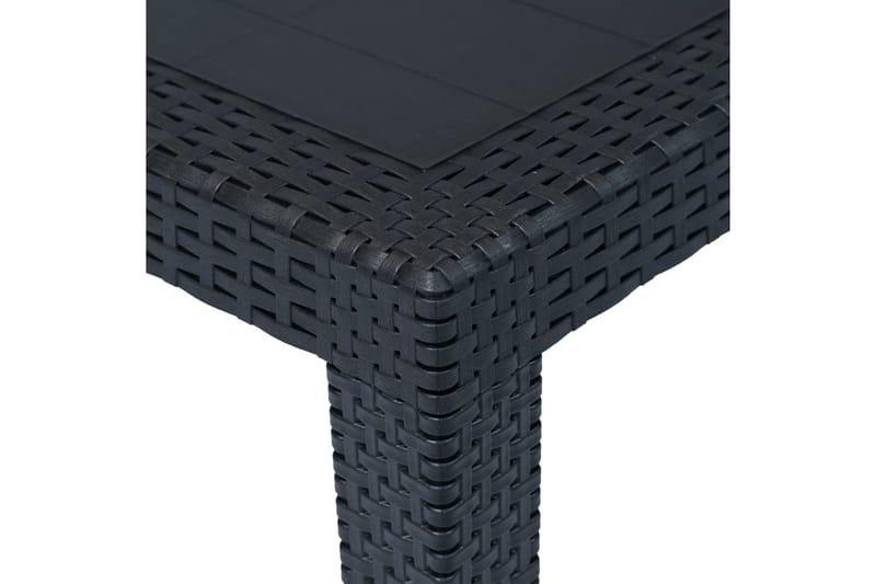 Trädgårdsbord 79x79x72 cm plastrotting antracit - Grå - Utemöbler - Trädgårdsbord & Utebord - Matbord ute